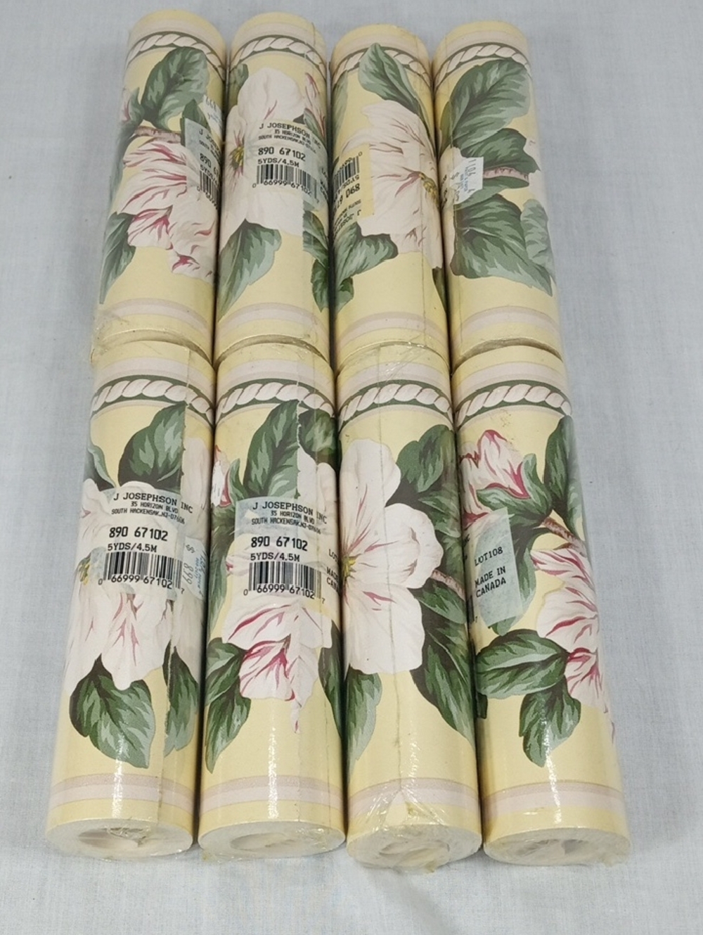 Vintage J Josephson Inc Floral Wallpaper Border Lot Of 8